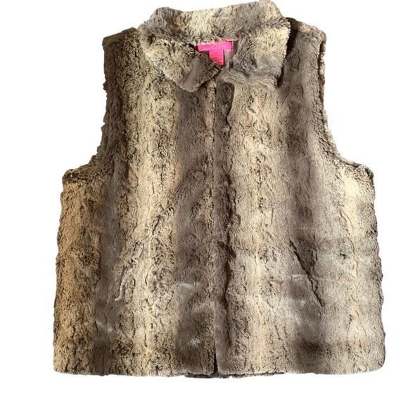 BETSEY JOHNSON Faux Fur Sleeveless Vest - Size M - Picture 1 of 5